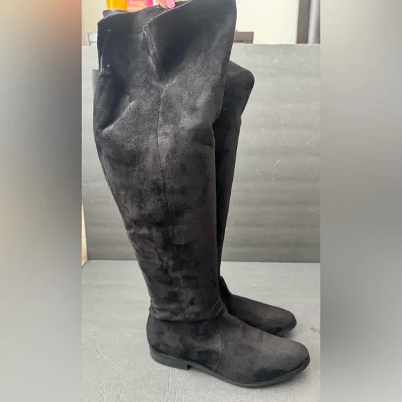Black Micro Suede IMPO Over the Knee Boot- Size 7 - Picture 6 of 12